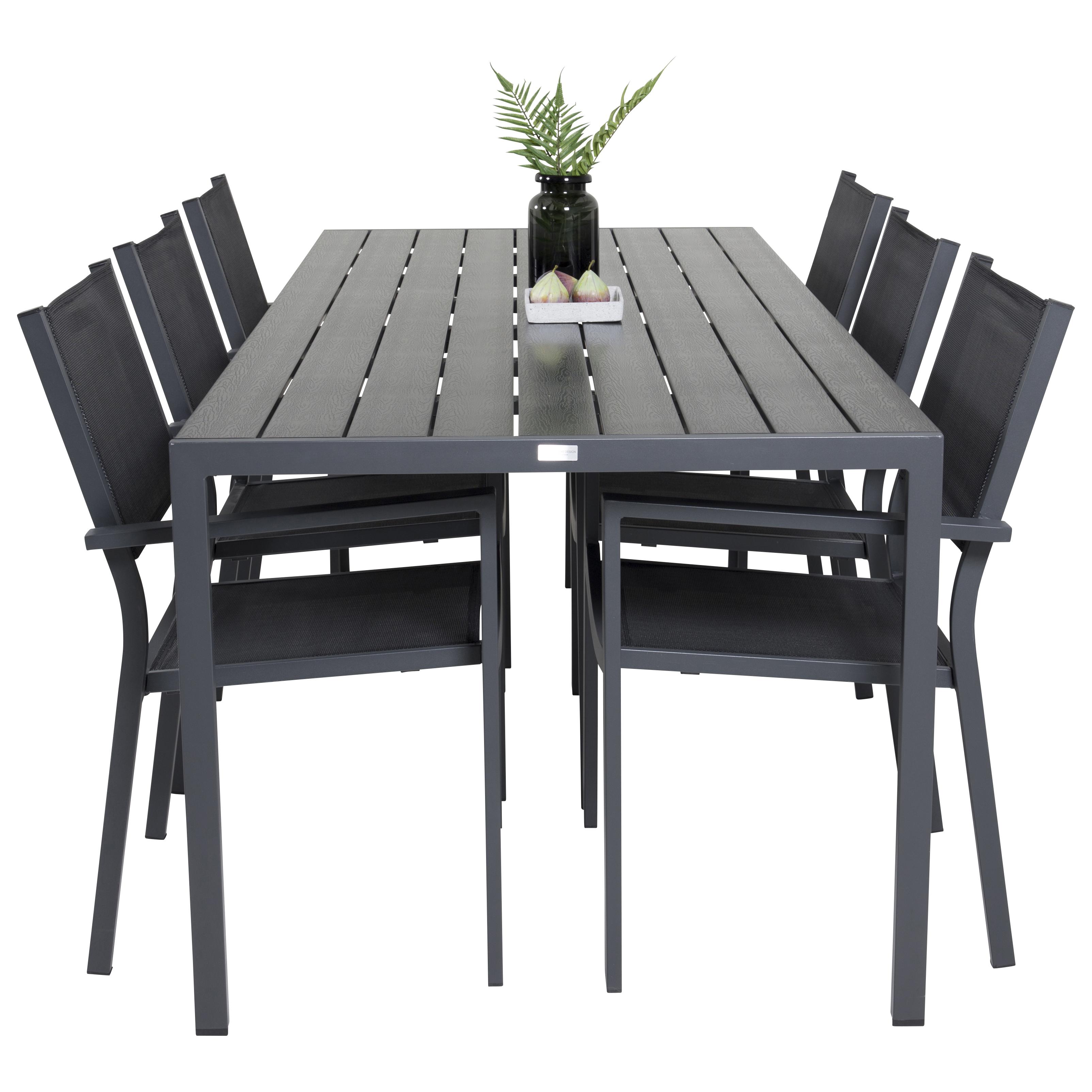 Matgrupp Utomhus Venture Home Bront 205 med 6 Copacabana KarmTrädgårdsstolar