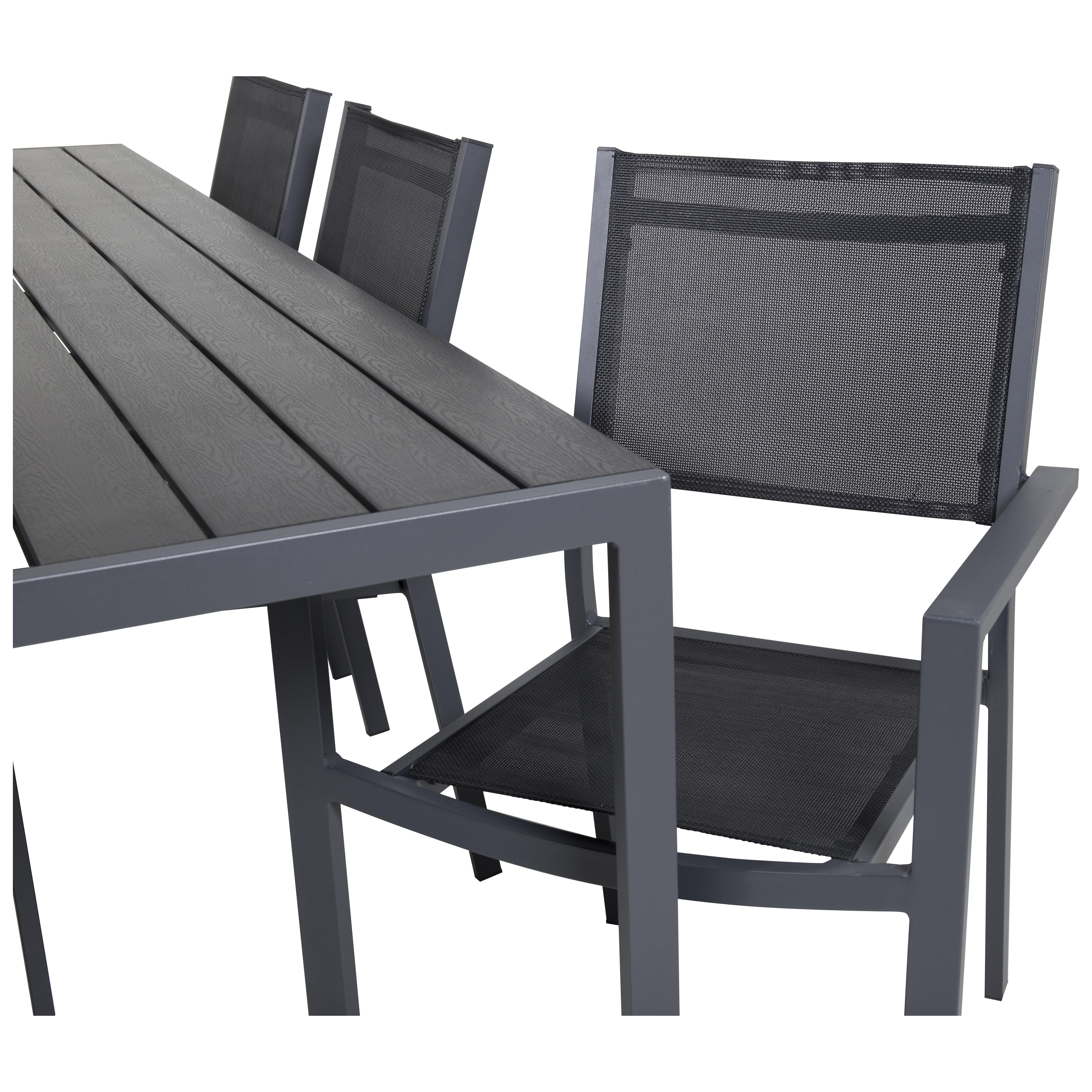 Matgrupp Utomhus Venture Home Bront 205 med 6 Copacabana KarmTrädgårdsstolar