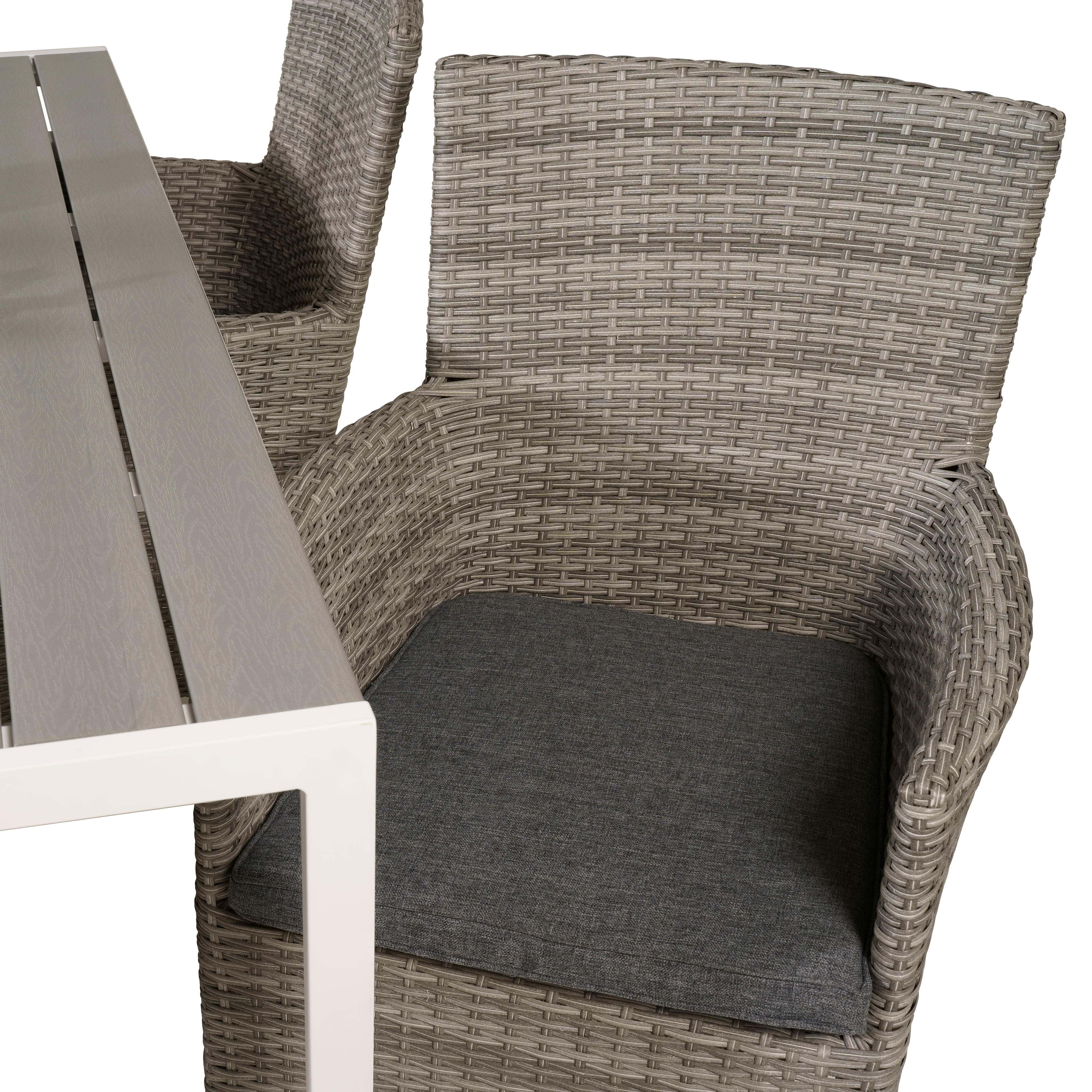 Matgrupp Utomhus Venture Home Bront 150 med 4 Milwa Trädgårdsstolar