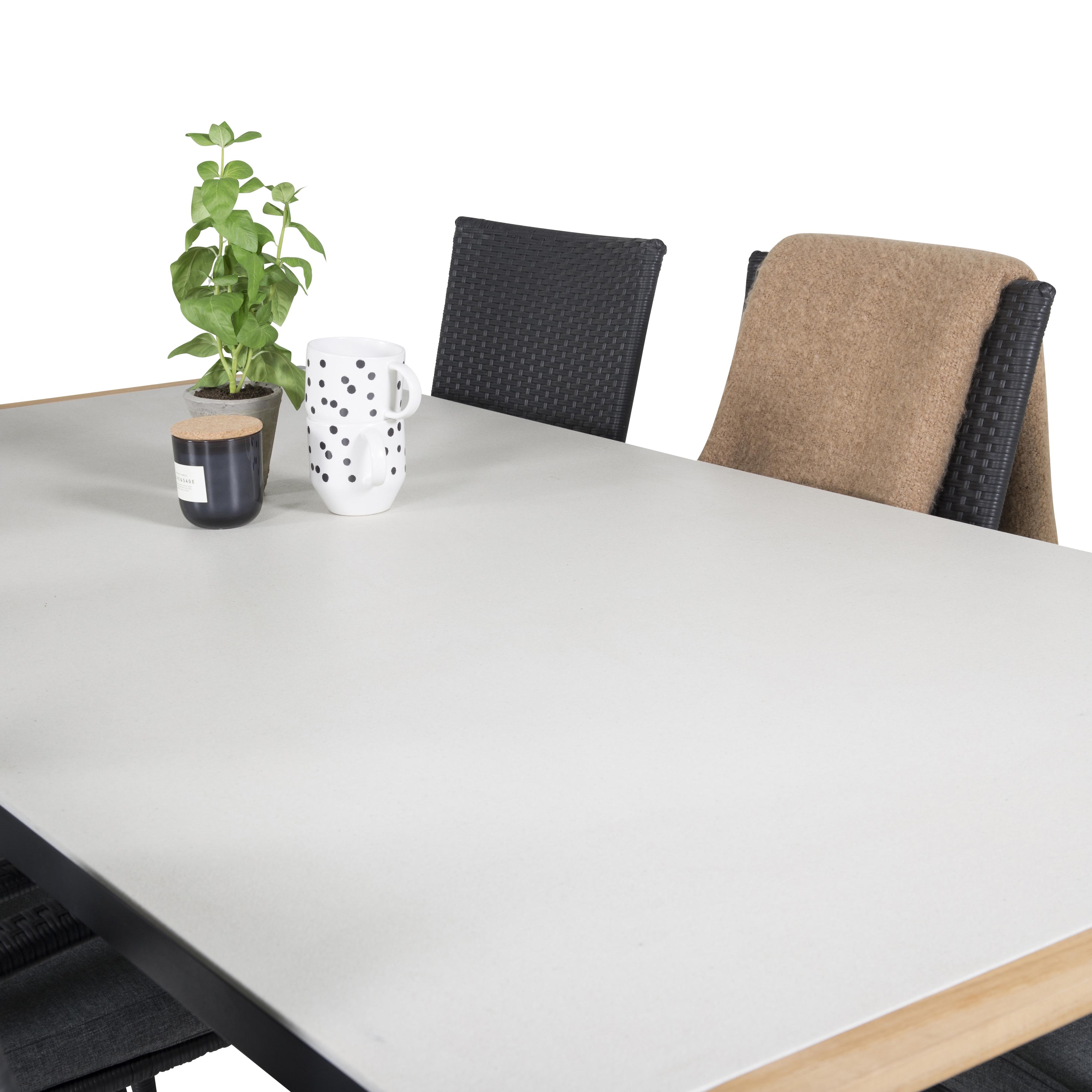 Matgrupp Utomhus Venture Home Tilly 200 med 6 Asta Trädgårdsstolar