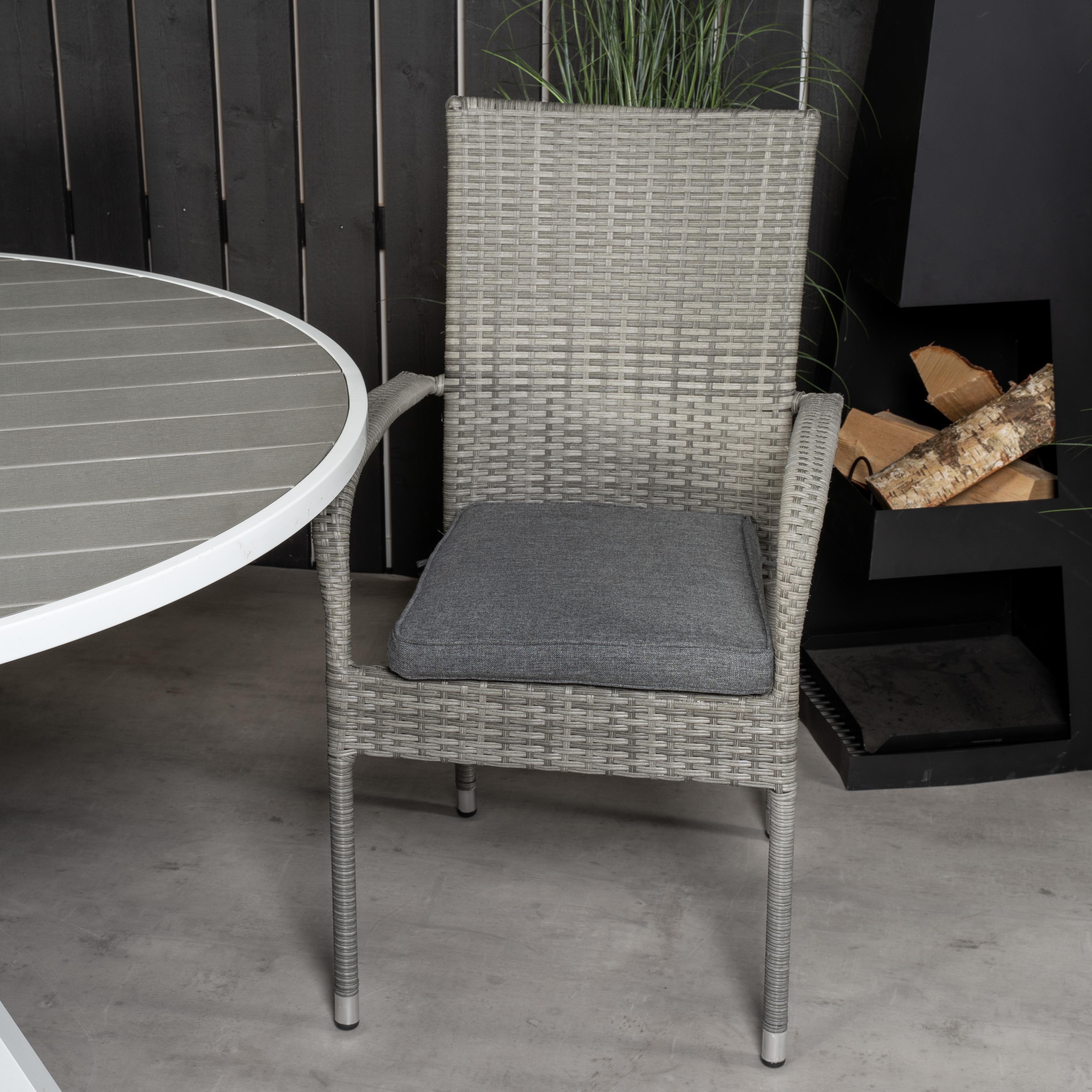 Matgrupp Utomhus Venture Home Pincy Ø140 med 4 Asta Trädgårdsstolar