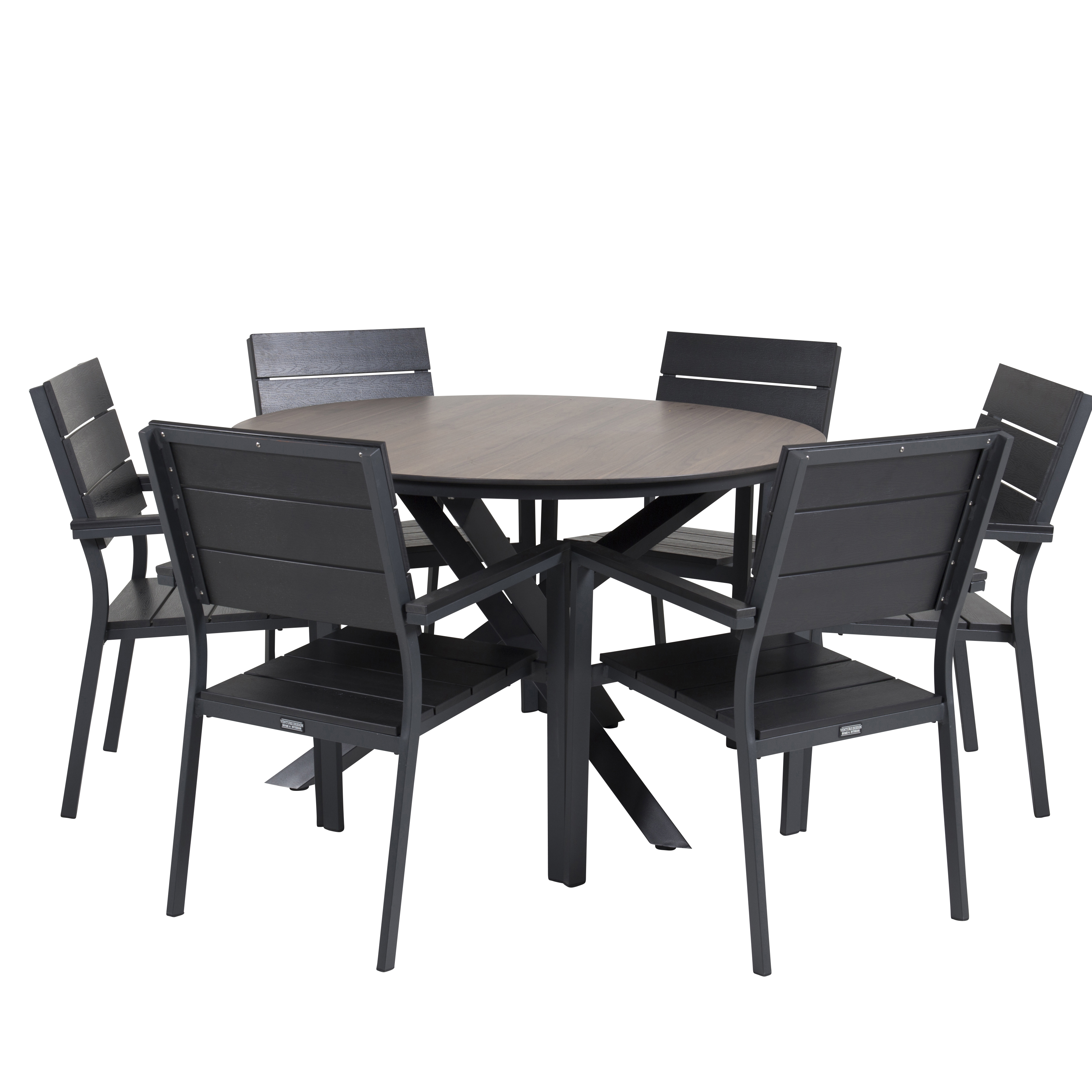 Matgrupp Venture Home Lea Ø 120 med 6 Lova Stolar