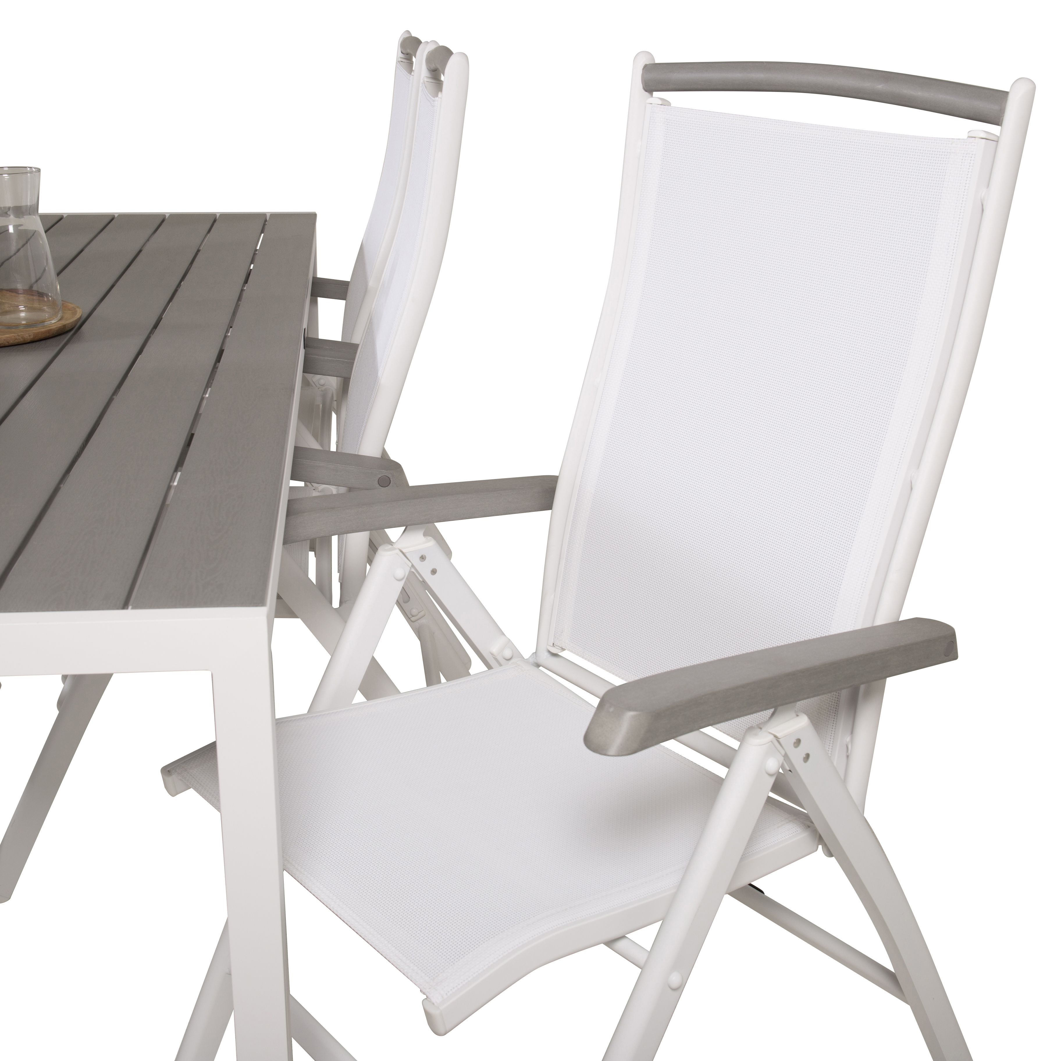 Matgrupp Utomhus Venture Home Bront 205 med 6 Aleyna Trädgårdsstolar