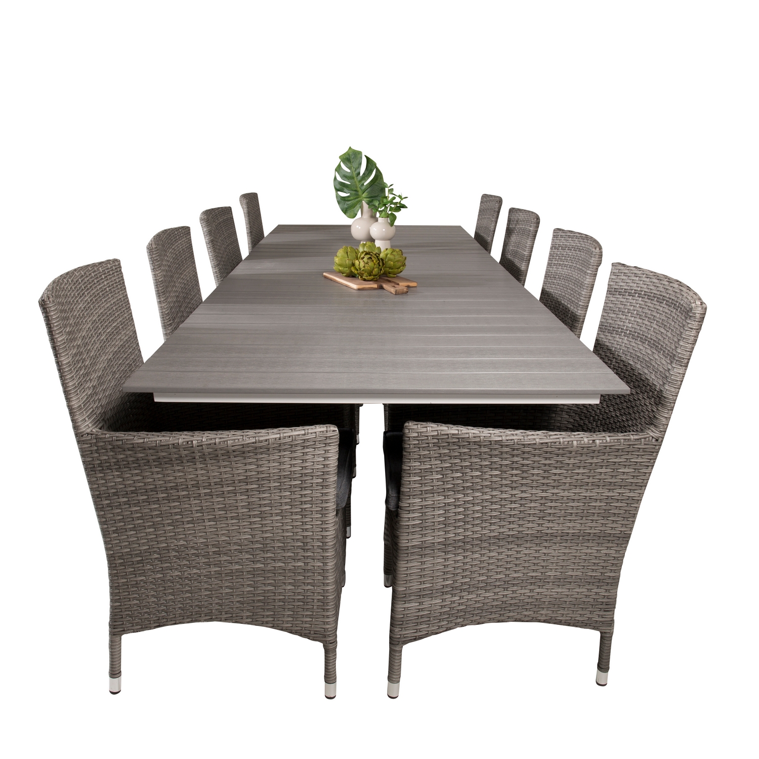 Matgrupp Venture Home Lova 224/324 med 8 Milwa Karmstolar