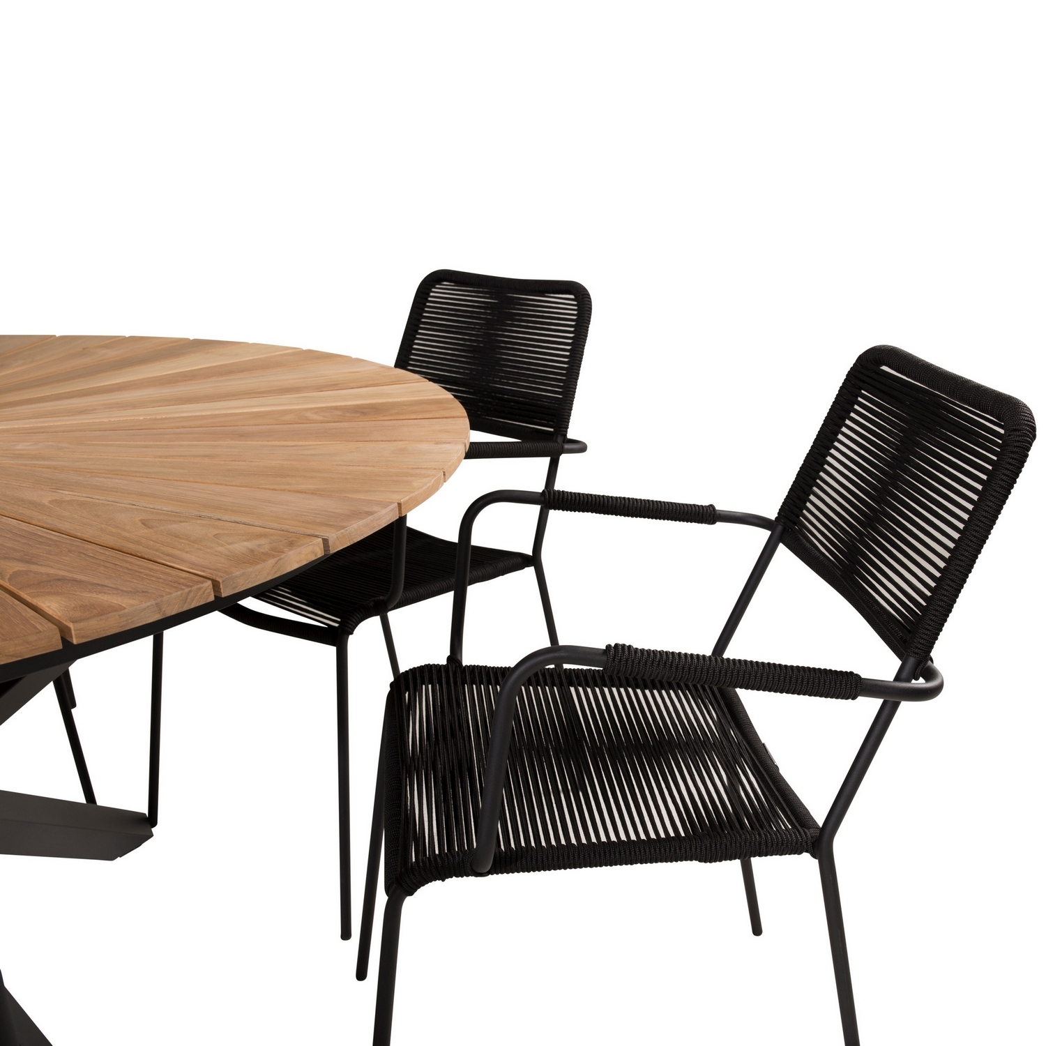 Matgrupp Venture Home Meya Ø140 med 6 Leon Karmstolar