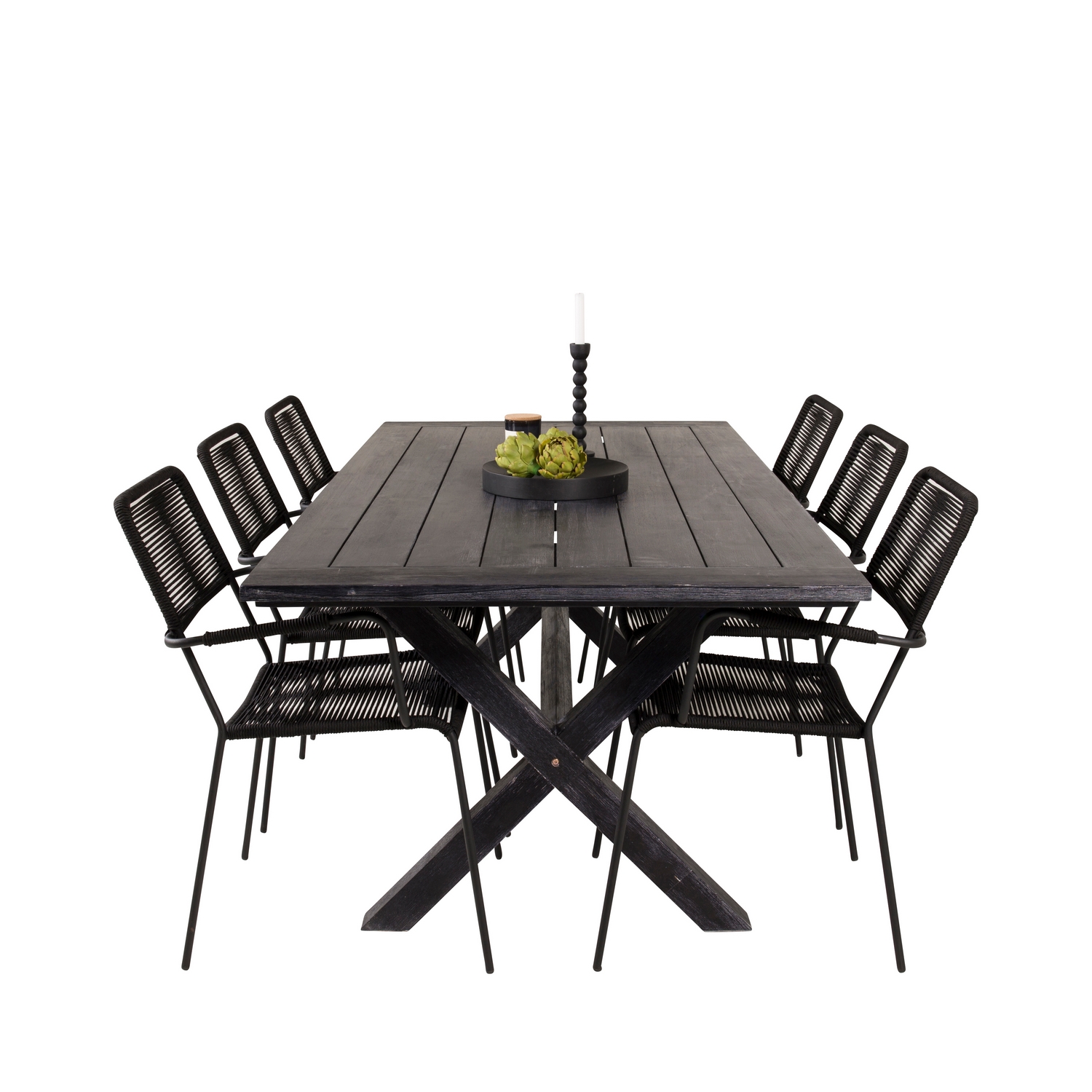 Matgrupp Venture Home Rossi 200 med 6 Leon Karmstolar