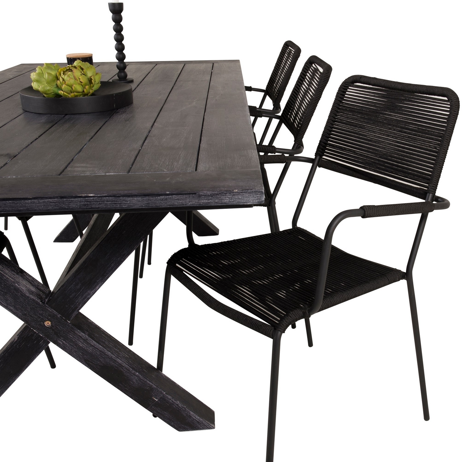 Matgrupp Venture Home Rossi 200 med 6 Leon Karmstolar