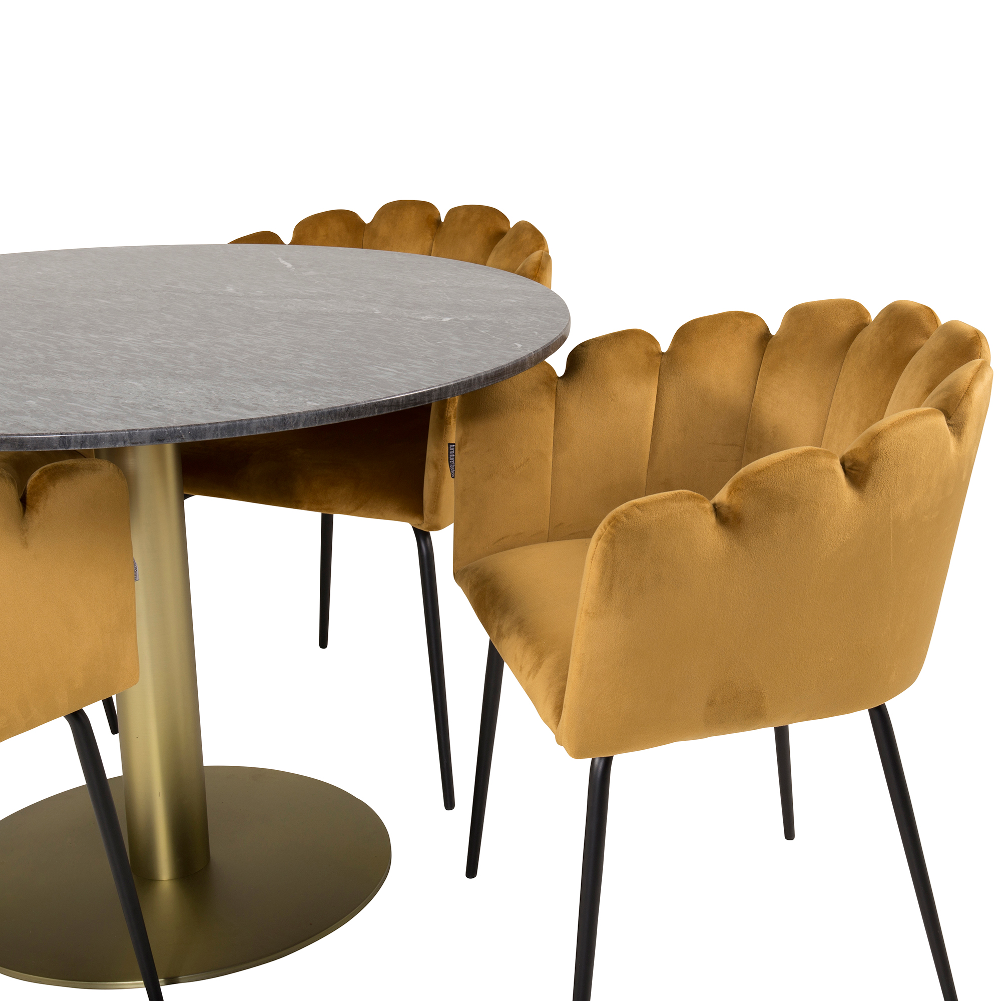 Matgrupp Venture Home Estelle med 4 Limhamn Runt Stolar