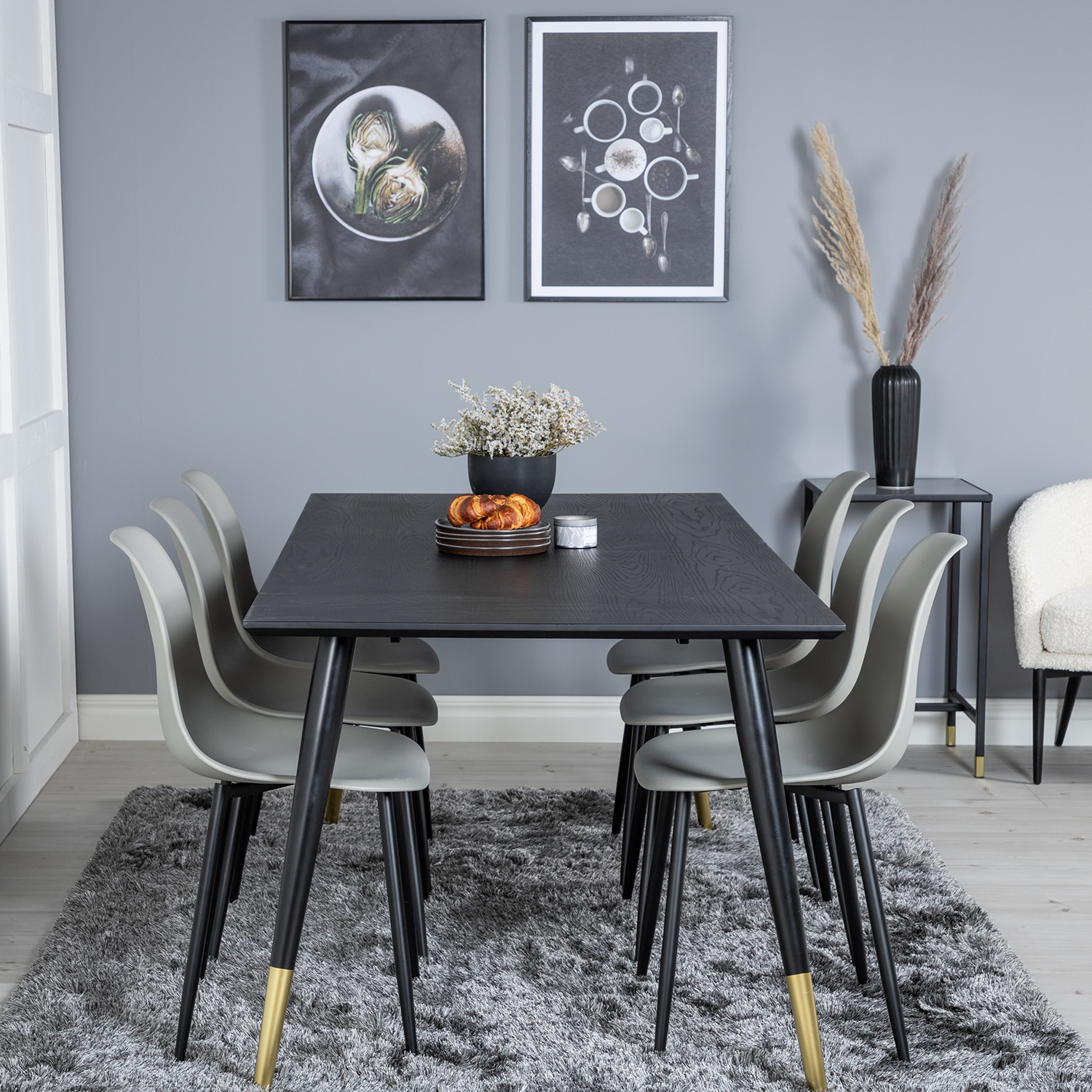 Matgrupp Venture Home Dipp med 6 Polar Plast Stolar