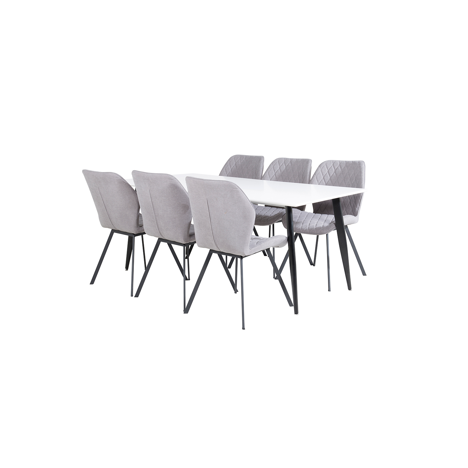 Matgrupp Venture Home Pobbie med 6 Geneva Stolar Polyestertyg