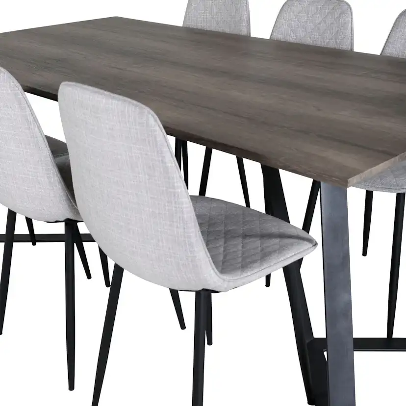Matgrupp Venture Home Madde med 6 Phoi Stolar Polyestertyg