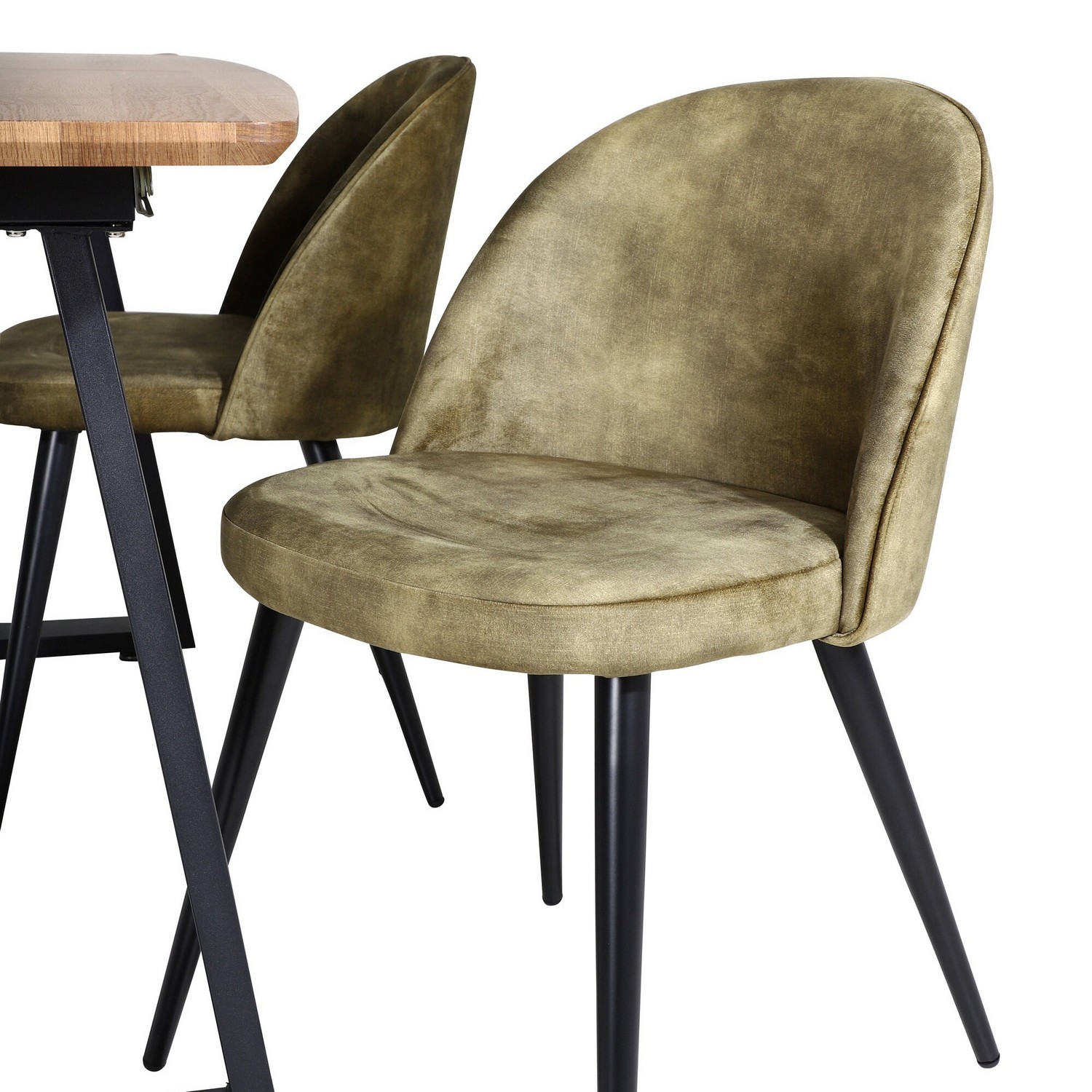 Matgrupp Venture Home Ina med 4 Valentina Stolar Sammet