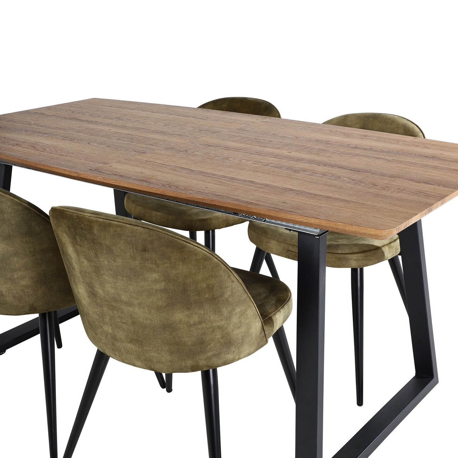 Matgrupp Venture Home Ina med 4 Valentina Stolar Sammet