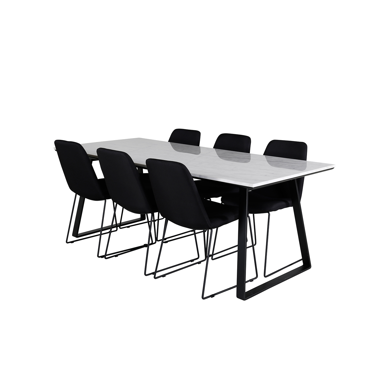 Matgrupp Venture Home Estelle med 6 Muscot Stolar PolyEstelletyg