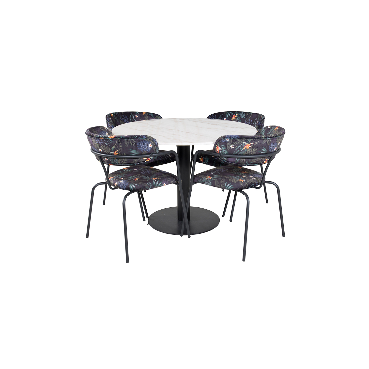 Matgrupp Venture Home Estelle med 4 Aris Stolar PolyEstelletyg