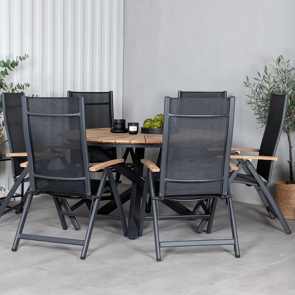 Matgrupp Utomhus Venture Home Meya med 6 Perla PositionsTrädgårdsstolar