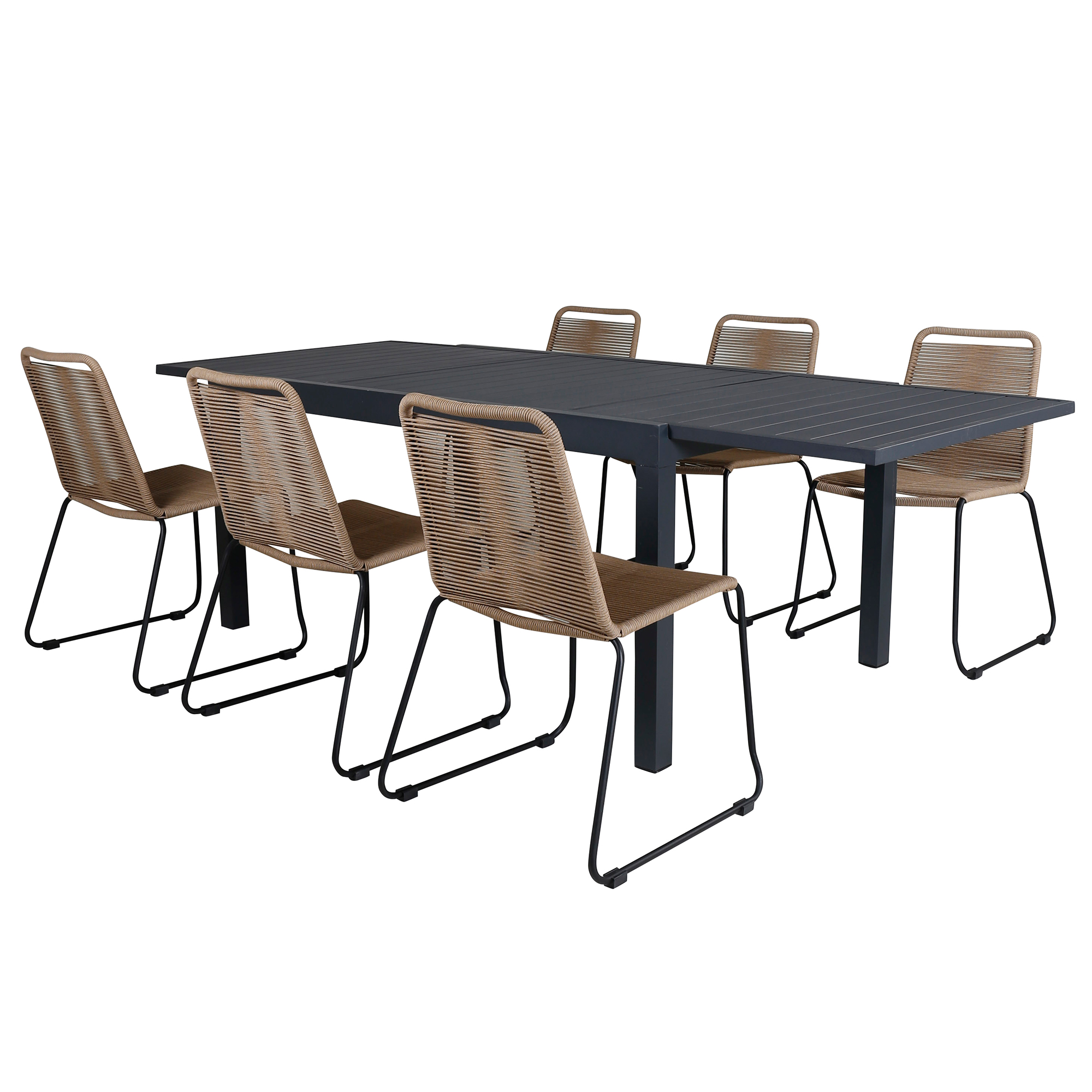 Matgrupp Venture Home Marbella med 6 Levi Stolar