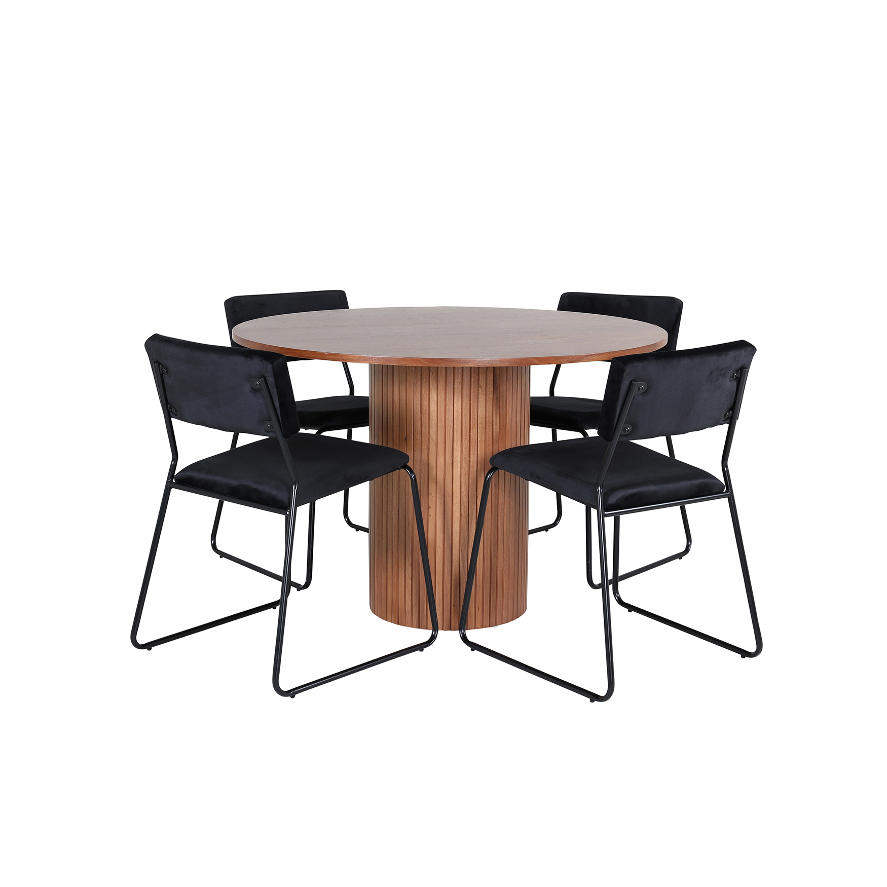 Matgrupp Venture Home med Bianca Matbord och 4 Kungshamn Matstolar i Sammet