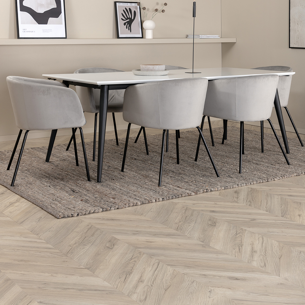 Matgrupp Venture Home Jolie med 6 Bergen Stolar Sammet