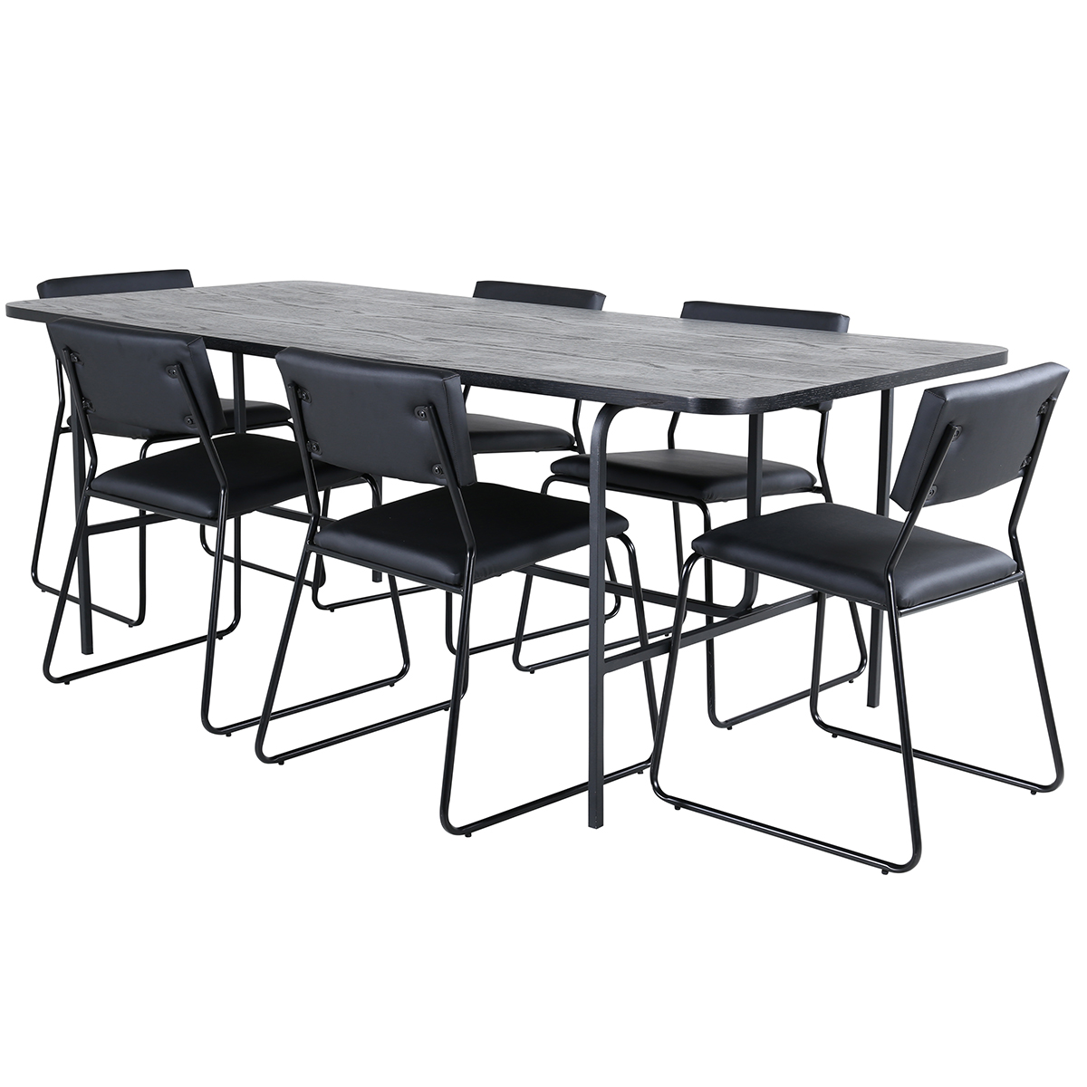 Matgrupp Venture Home Chicago matbord och Kungshamn matstol Svart