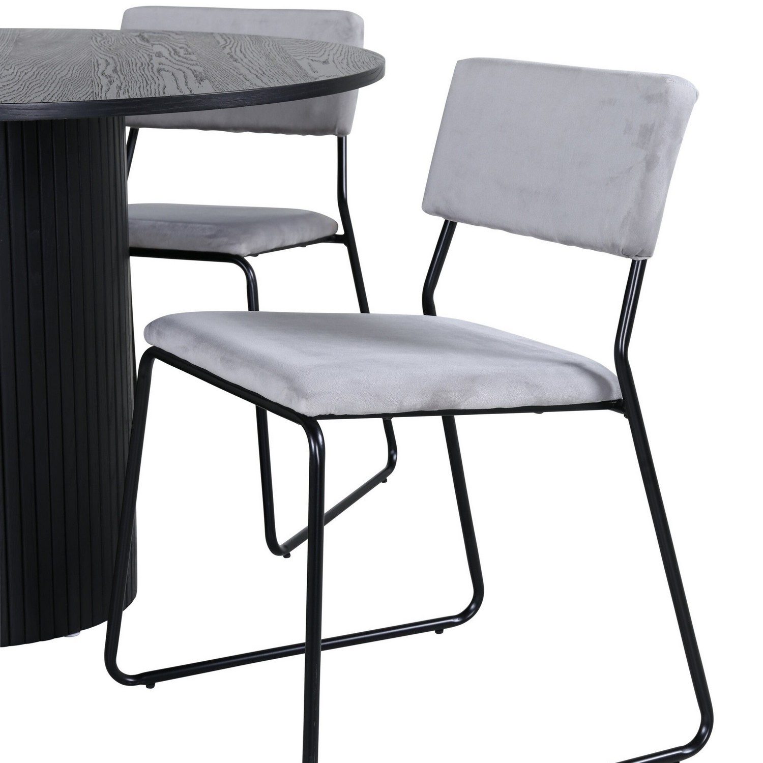 Matgrupp Venture Home med Bianca Matbord och 4 Kungshamn Matstolar i Sammet