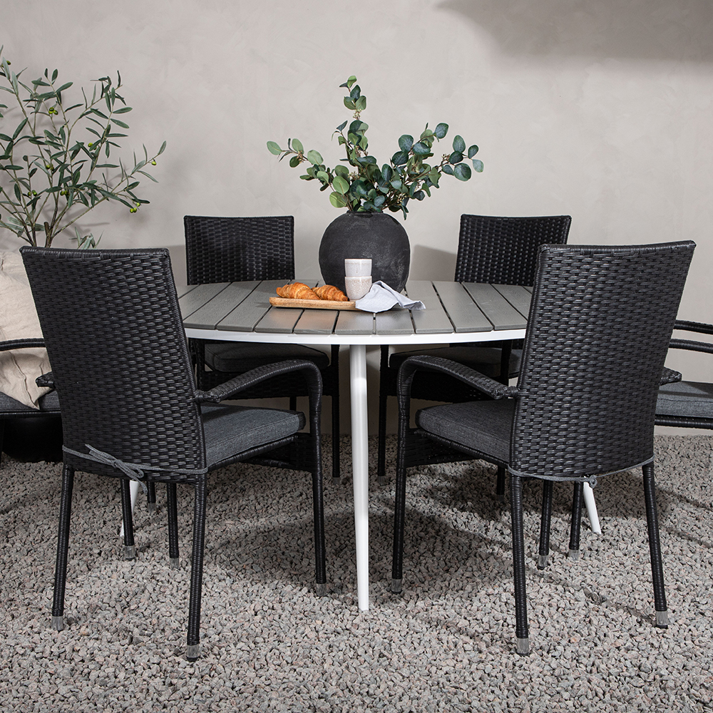 Matgrupp Utomhus Venture Home Break Ø150 cm med 6 Anna Trädgårdsstolar