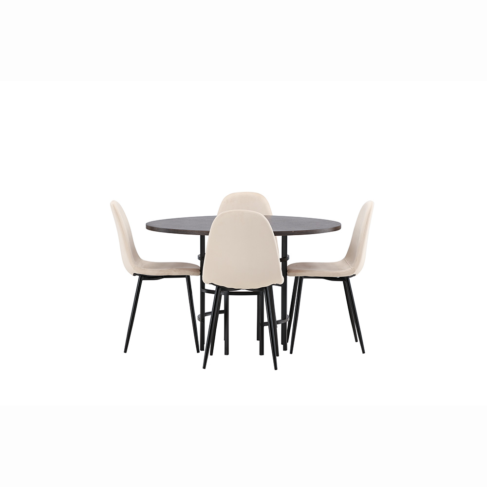 Matgrupp Venture Home Copenhagen med 4 Polar Stolar Sammet