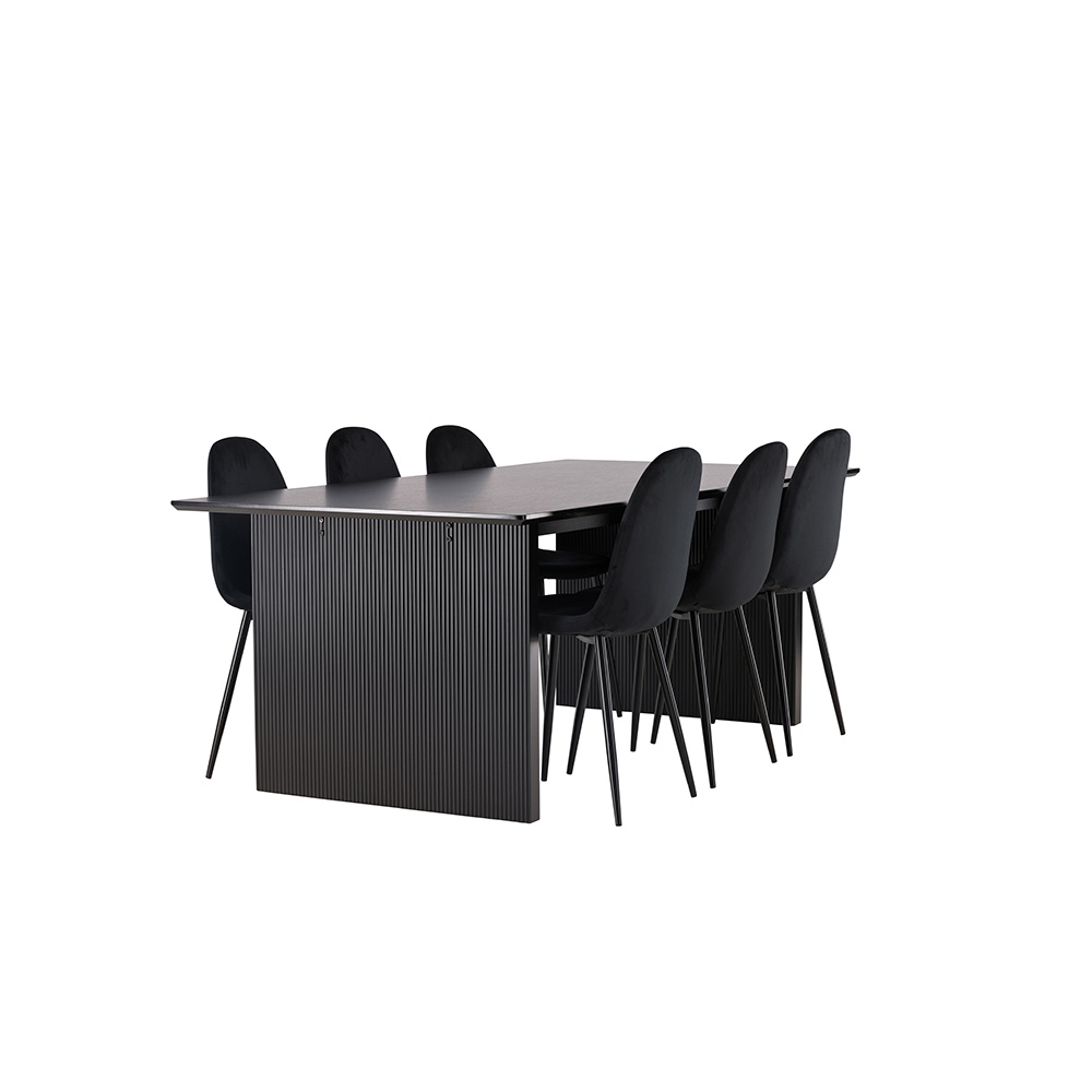 Matgrupp Venture Home Vail med 6 Polar Stolar Sammet