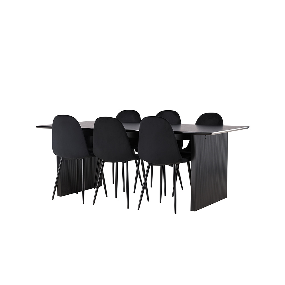 Matgrupp Venture Home Vail med 6 Polar Stolar Sammet