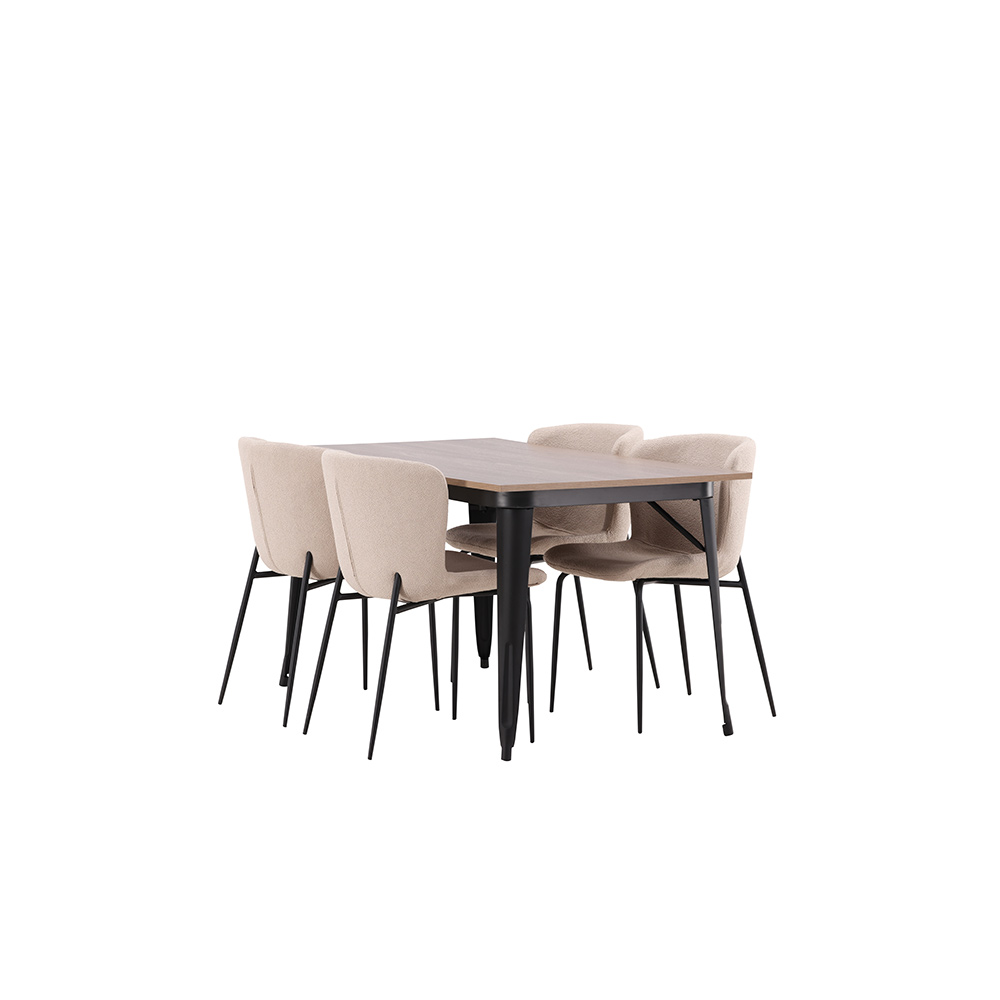 Matgrupp Venture Home Tempe med 4 Modesto Stolar