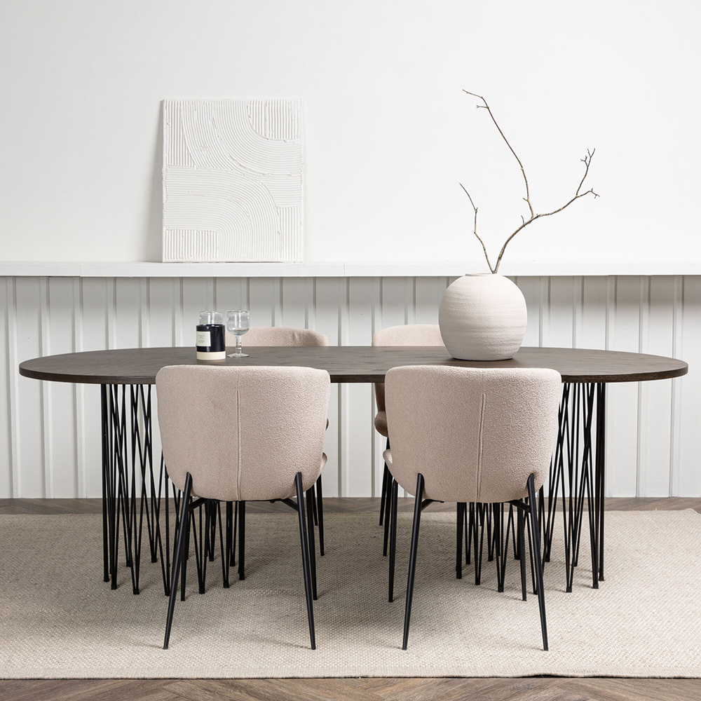 Matgrupp Venture Home Stone med 4 Modesto Stolar