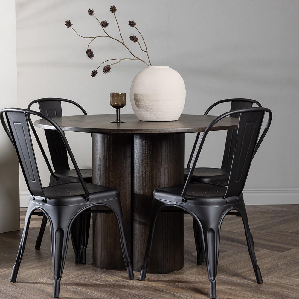 Matgrupp Venture Home Olivia Ø 110 cm med 4 Tempe Stolar