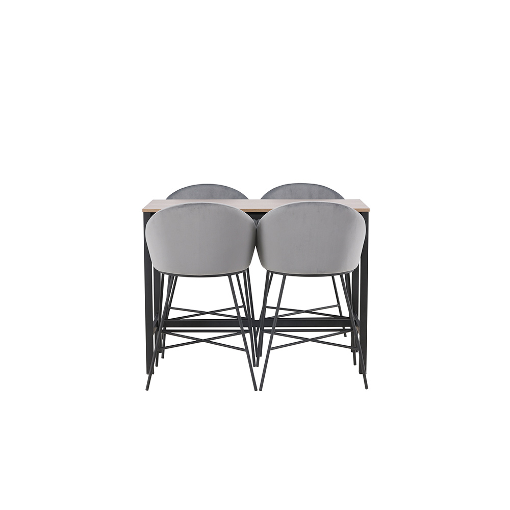Matgrupp Venture Home Camden med 4 Velvet Stolar