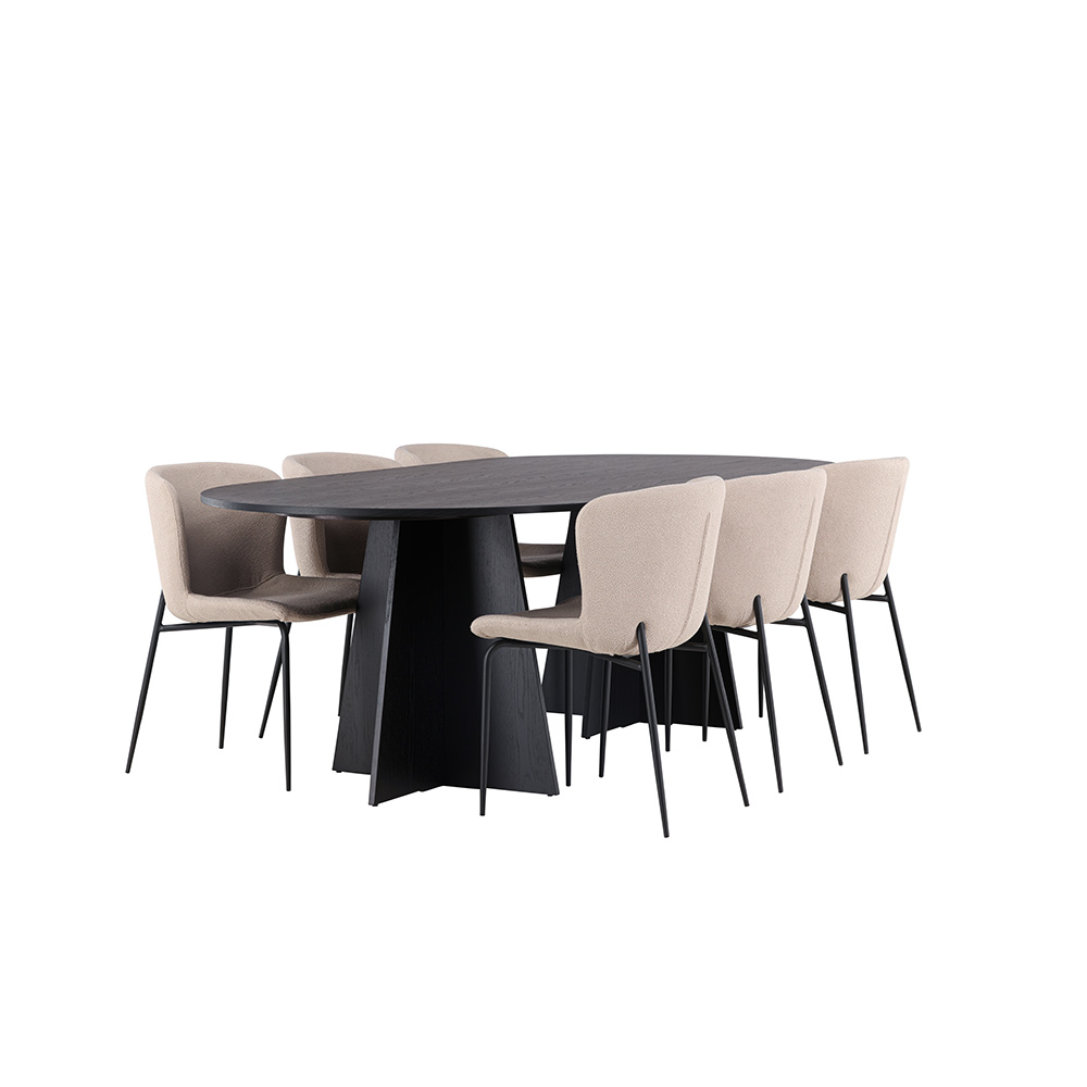 Matgrupp Venture Home Bootcut Oval med 6 Modesto Stolar