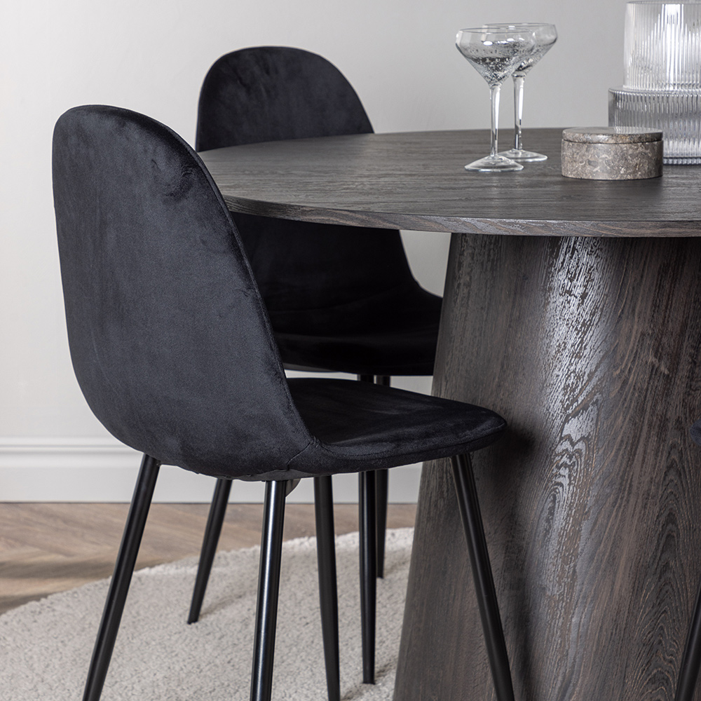 Matgrupp Venture Home Lanzo Ø120 cm med 4 st Polar stolar