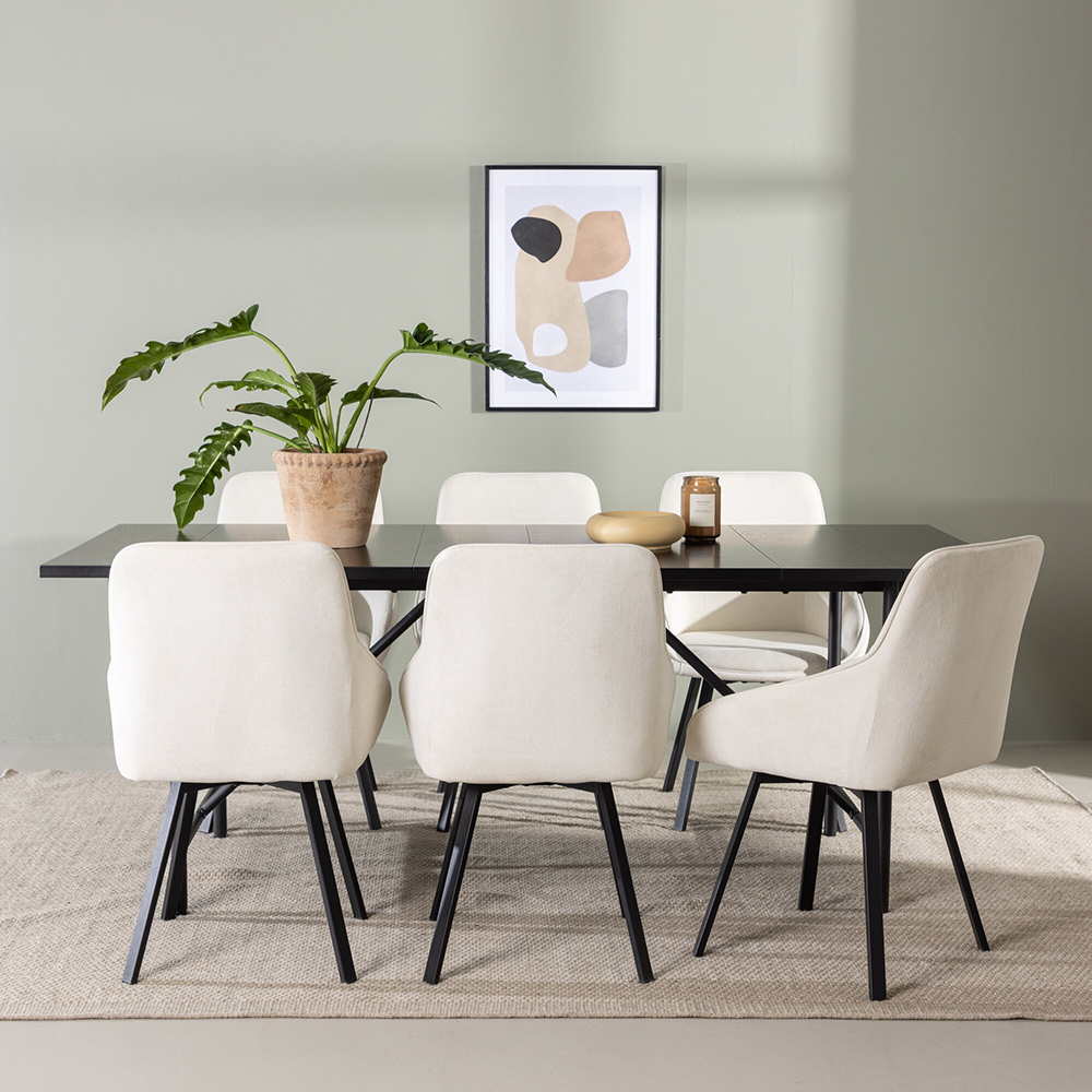 Matgrupp Venture Home Astrid med 6 Rosie Stolar