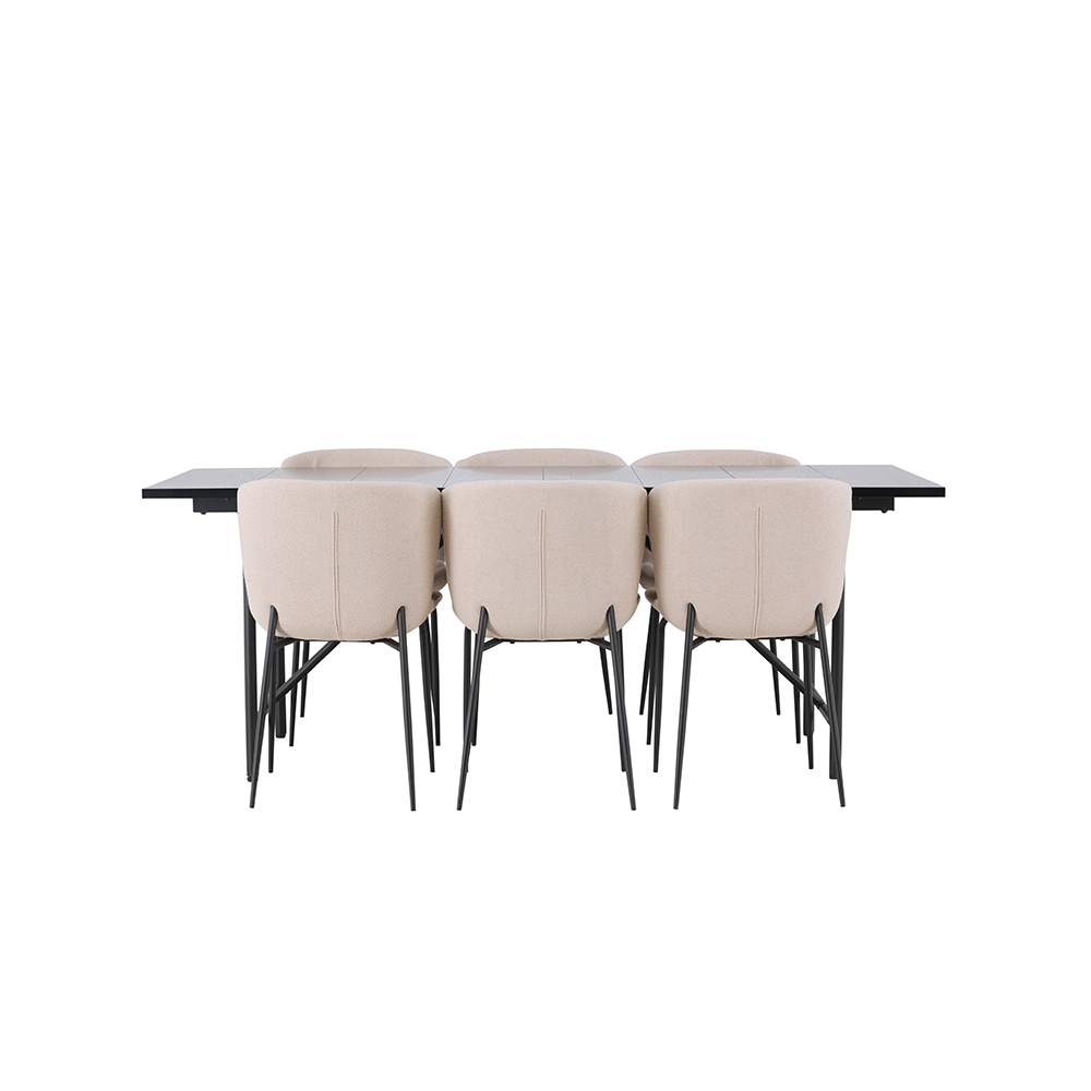 Matgrupp Venture Home Astrid med 6 Modesto Stolar