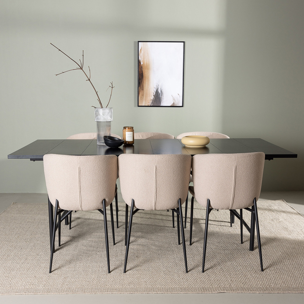 Matgrupp Venture Home Astrid med 6 Modesto Stolar