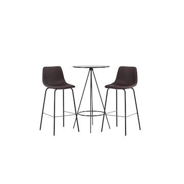 Matgrupp Venture Home Bistro Ø60 cm med 2 st Alexi stolar