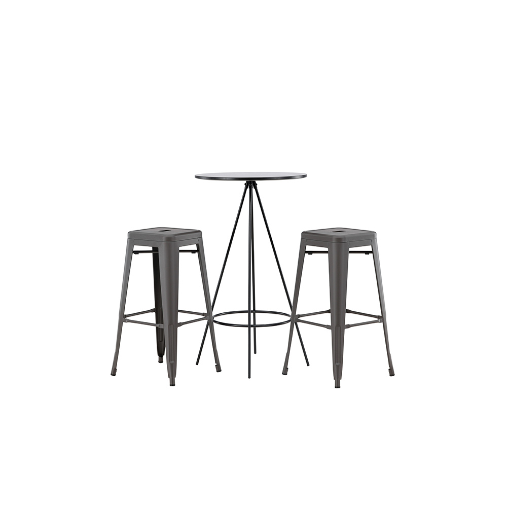 Matgrupp Venture Home Bistro Ø60 cm med 2 st Tempe stolar