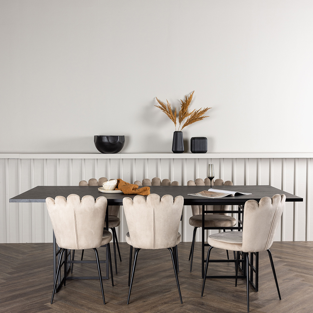 Matgrupp Venture Home Ystad med 6 st Limhamn Light stolar