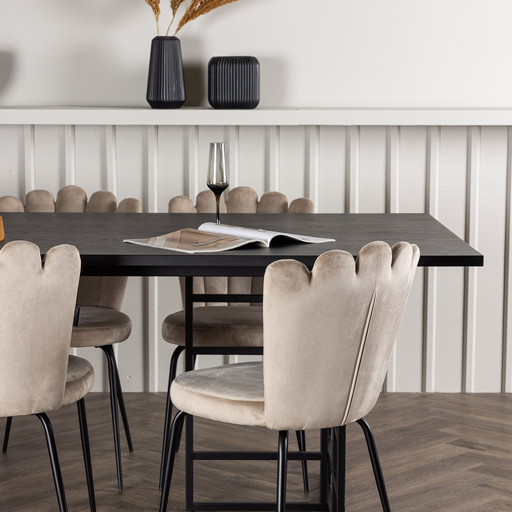 Matgrupp Venture Home Ystad med 6 st Limhamn Light stolar