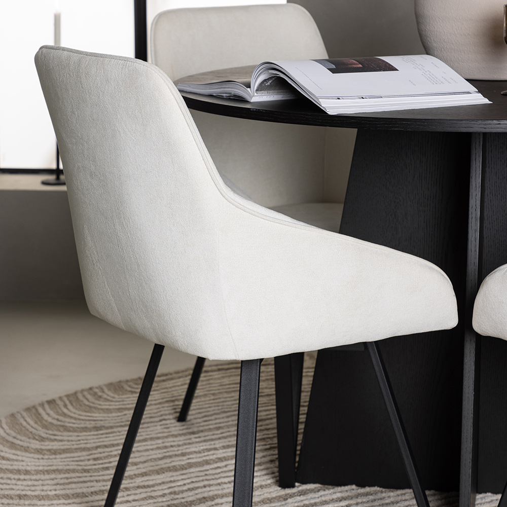 Matgrupp Venture Home Bootcut Ø110 cm med 4 st Rosie stolar