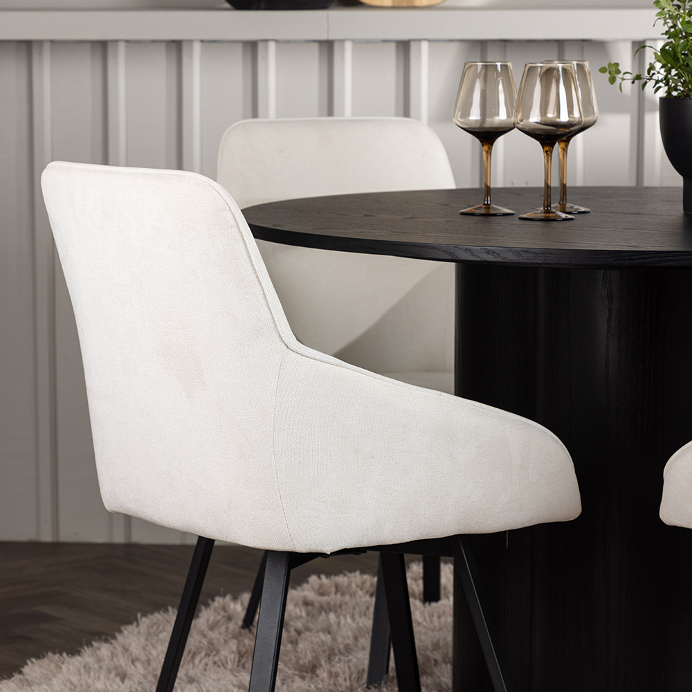 Matgrupp Venture Home Olivia Ø110 cm med 4 st Rosie stolar