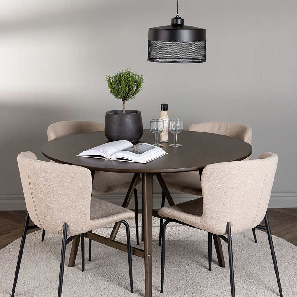 Matgrupp Venture Home Kaseidon Ø100 cm med 4 st Modesto stolar