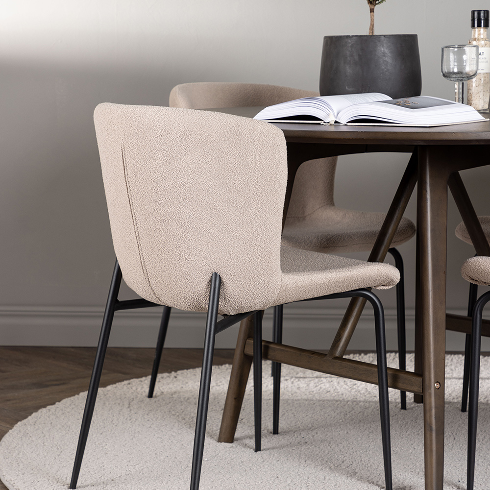 Matgrupp Venture Home Kaseidon Ø100 cm med 4 st Modesto stolar