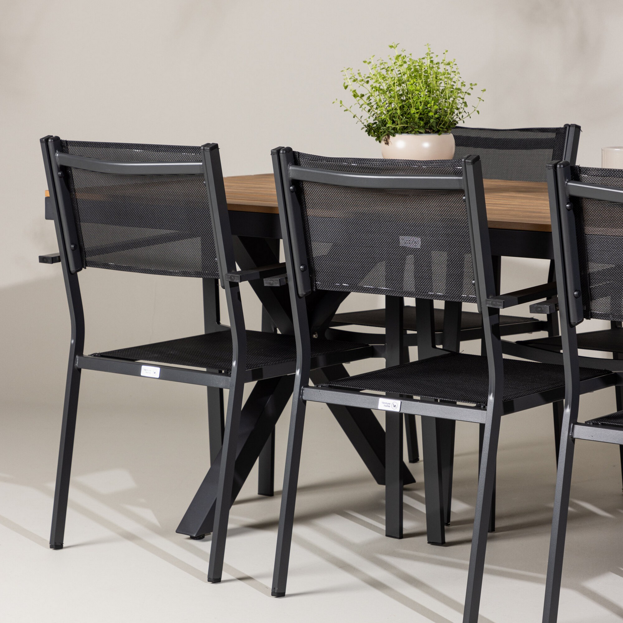 Trädgårdsgrupp Venture Home Garcia med 6 Copacabana Stolar