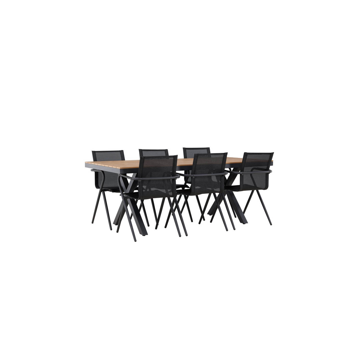 Trädgårdsgrupp Venture Home Garcia med 6 Alina Stolar