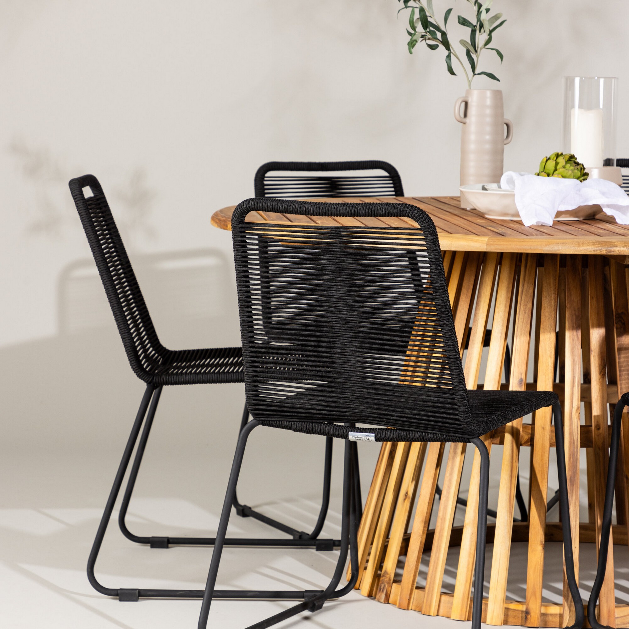 Trädgårdsgrupp Venture Home Tucumán med 6 Lindos Trädgårdsstolar