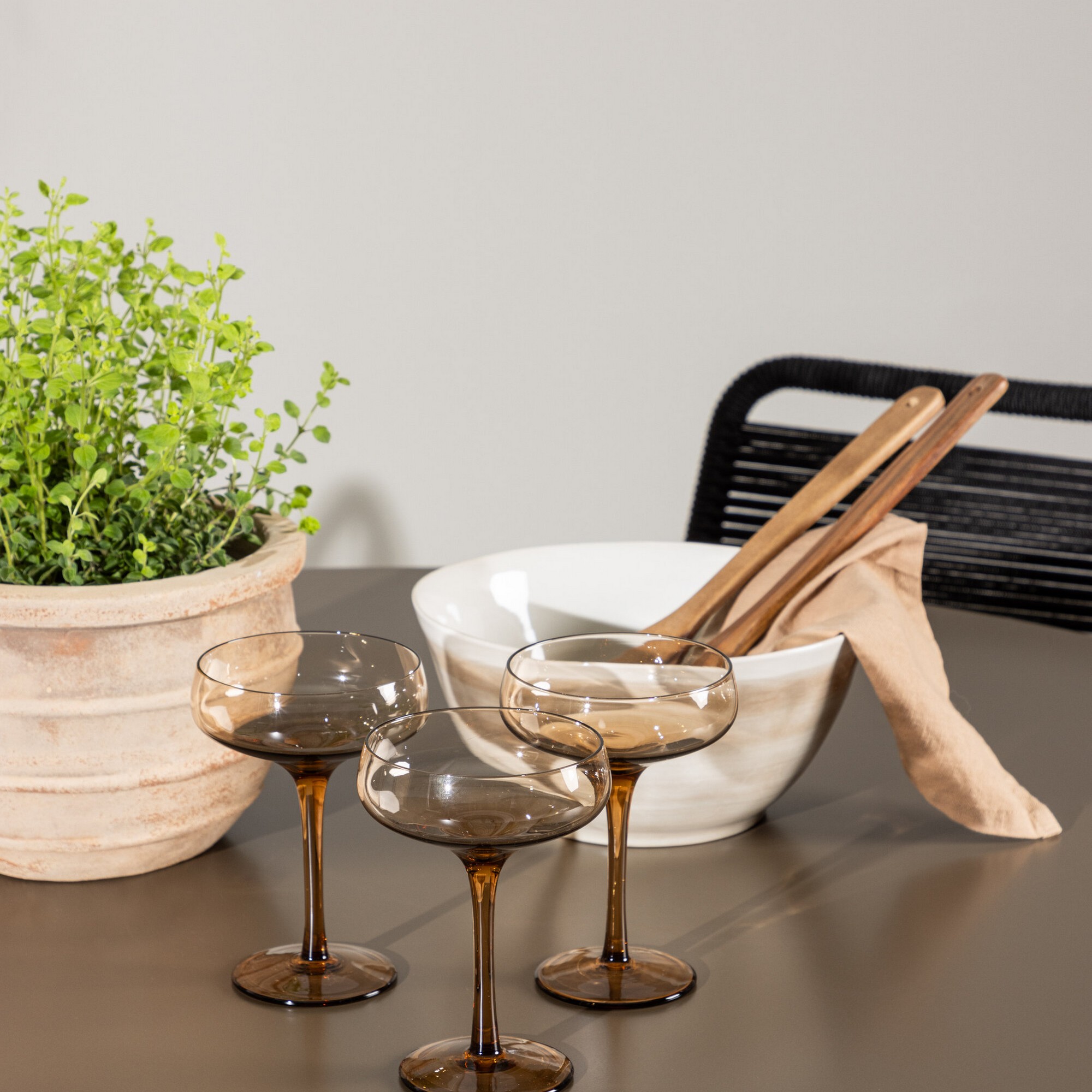 Trädgårdsgrupp Venture Home Santa Fe med 4 Lindos Trädgårdsstolar